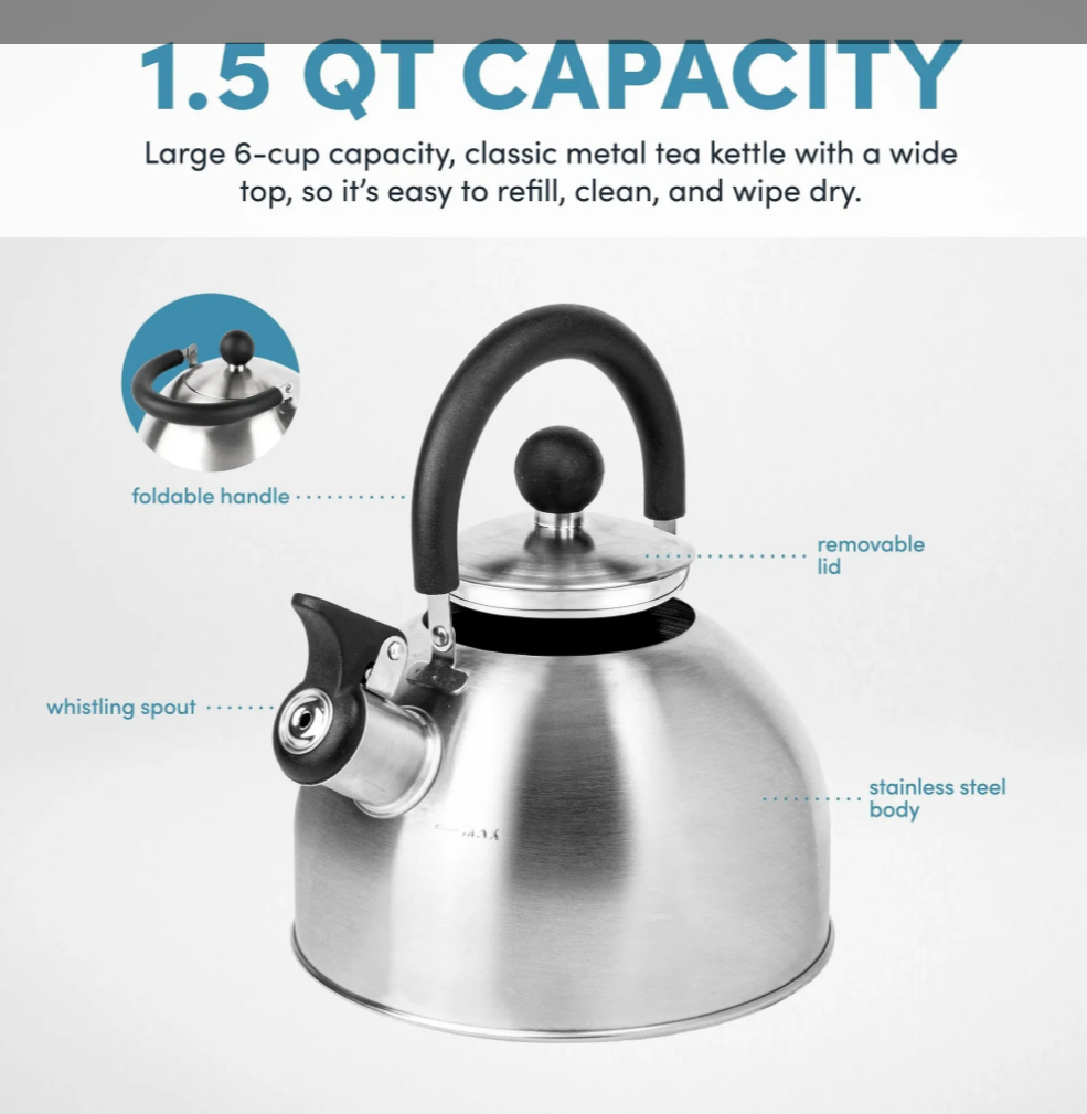 1.5-Qt Stainless Steel Stovetop Kettle
